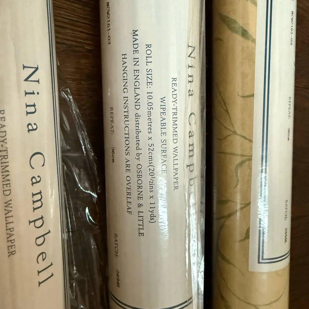 Nina Campbell Beige Wallpaper 3 Rolls
